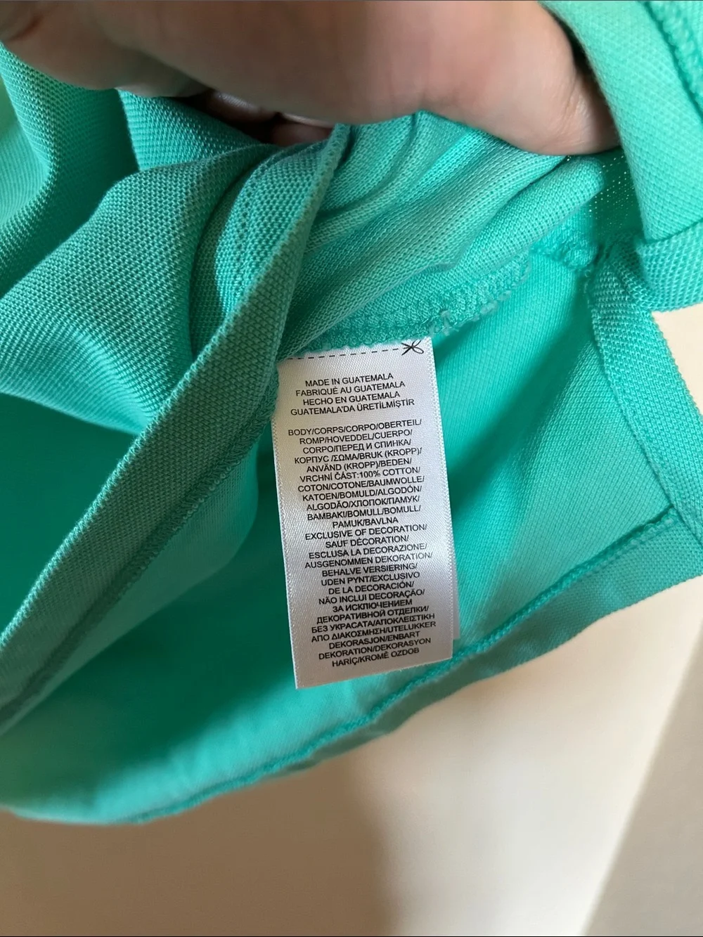 Polo Ralph Lauren Custom Slim Fit Polo Shirt Aqua Turquoise Cotton Men’s Large